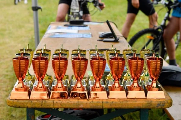 cycling victory celebration